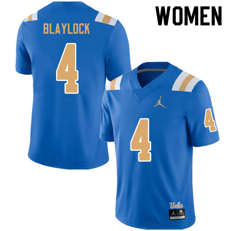 Jordan Brand Women #4 Stephan Blaylock UCLA Bruins College Football Jerseys Sale-Blue